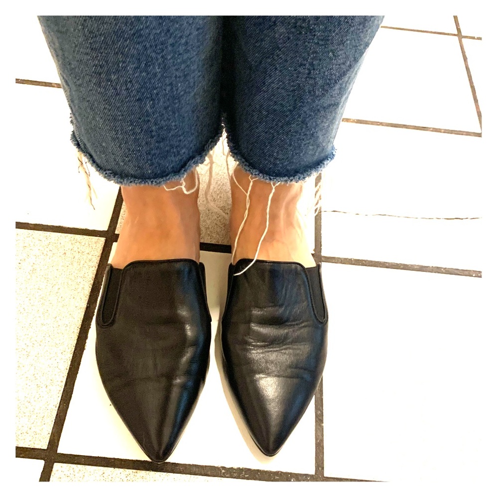 Jenni Kayne Black Leather Mules